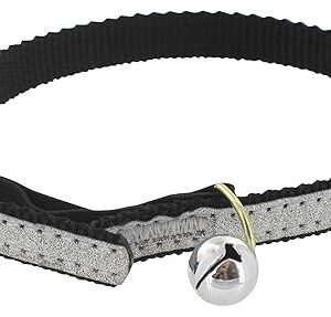 Collier lamé noir 30 cm pour chat/Zolux