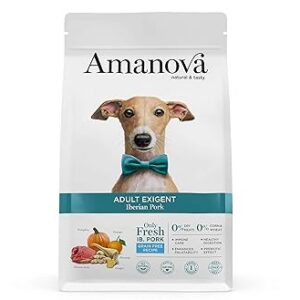 Amanova Croquettes pour Chiens Adultes de Taille Moyenne ou Grande pour Les Palais exigeants Porc