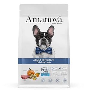 Amanova Croquettes pour Chiens Adultes de Taille Moyenne ou Grande à la Peau ou aux Cheveux