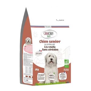 Canichef BIO Croquettes sans Céréales pour Chien Senior toutes races 2 kg