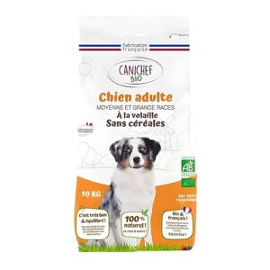 Canichef BIO Croquettes sans Céréales pour Chien adulte moyenne & grande race 10 kg