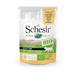 Schesir - Sachet Fraîcheur Bio au Poulet pour Chat - 85g
