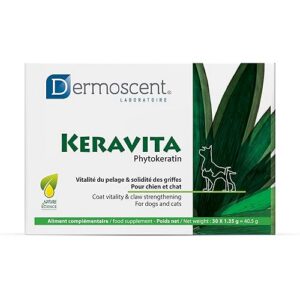 KERAVITA Phytokeratin pour Chiens & Chats — Vitalité du Pelage et Solidité des Griffes — 30 Sachets