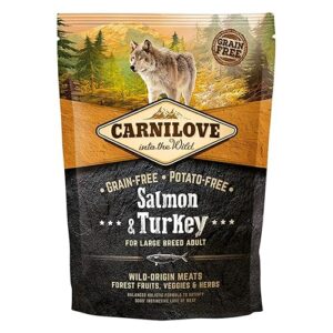 Carnilove Large Breed Adulte - Saumon Dinde - Croquettes pour Chien sans Céréales ni Pommes de Terre