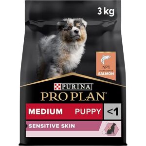 Purina Proplan Medium Puppy Derma cahorro saumon Paquete de 1 x 3kg, Total 3kg