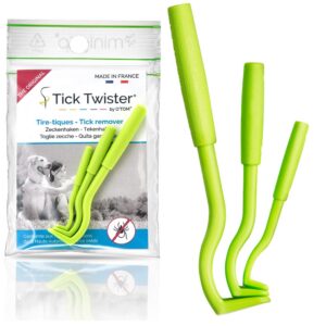Tick Twister Tick Remover Tools for Dogs, Cats and Humans 3 Pcs - Safe and Pain Free Tick Removal