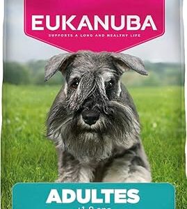 EUKANUBA Life Care Croquettes Chien Adulte Petite Race 1-8 Ans, Riche en Poulet Frais, Maintient du Poids Optimal L-Carnitine, Oméga 3&6, FOS, sans colorants, arômes artificiels ni OGM – 15 kg