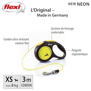 Alternative view of flexi New Neon Cordon pour Chien 3 m Taille XS