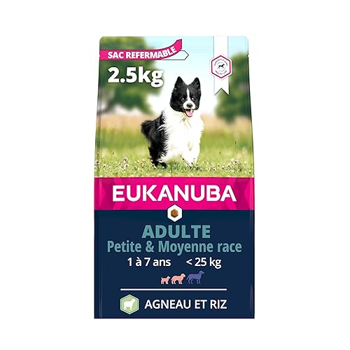 Eukanuba Chien Adulte Nourriture sèche Pour Petite et Moyenne Race Agneau&Riz 2,5kg