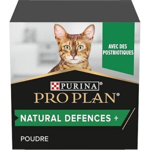 PURINA PRO PLAN | Natural Defences+ | Chat | Aliment complémentaire pour Chat Adulte | Soutient le système immunitaire, les défenses naturelles et la réponse immunitaire | Poudre | Boîte de 60g