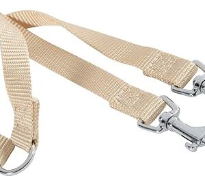 Zolux Accouple Nylon pour Chien Coloris Unis Beige Largeur 15 mm Longueur 40 cm