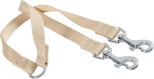 Zolux Accouple Nylon pour Chien Coloris Unis Beige Largeur 15 mm Longueur 40 cm