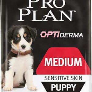 PRO PLAN Medium Puppy Sensitive Skin avec OPTIDERMA Riche en Saumon - 3 KG - Croquettes pour Chiot