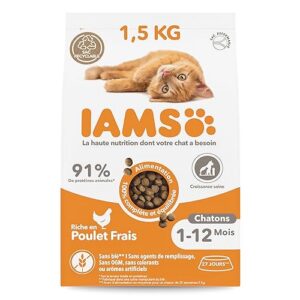 IAMS Vitality - Croquettes Super Premium Chatons - savoureuses complètes équilibrées - Favorise