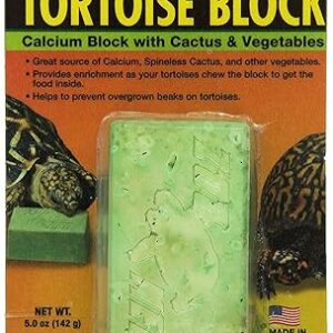 Zoo Med Tortoise Block Calcium au Cactus pour Reptile/Amphibien 142 g