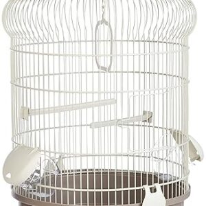 Zolux Inés Cage pour Oiseau Exotique Taupe 43 x 43 x 52 cm
