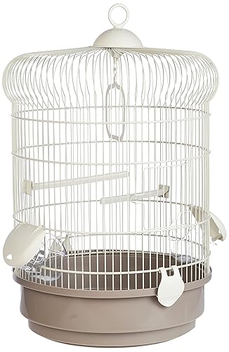 Zolux Inés Cage pour Oiseau Exotique Taupe 43 x 43 x 52 cm