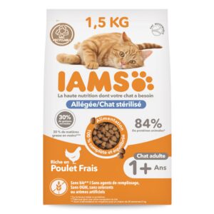 IAMS Advanced Nutrition - Croquettes Allégées - Adaptées aux Chats Stérilisés - Complètes