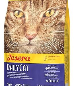 JOSERA DailyCat (1 x 10 kg) | Adulte | Croquettes Premium pour Chats Adultes | Volaille & Patate Douce | Herbes raffinées & Fruits sains | sans céréales | Nourriture pour Chats | Lot de 1
