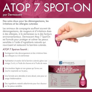 Alternative view of ATOP 7 Spot-on pour Chiens 20–40 kg | Soin Apaisant sans Rinçage | 4 Pipettes x 2,4 ML | Dermoscent
