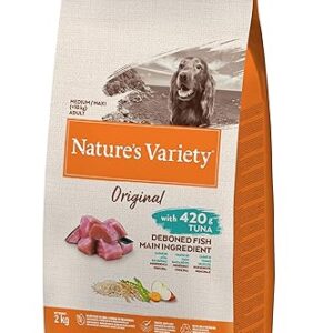 Nature's Variety Original Croquettes pour Chiens Adultes avec Thon sans arêtes 2 kg 1 Unité