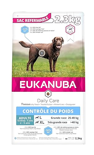 Eukanuba Daily Care Chien Nourriture sèche Contrôle de Poids Pour Grande Race Poulet 2,3kg