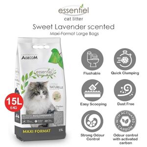 Alternative view of Agecom Litière végétale soja Essentiel au Charbon Actif 15 L