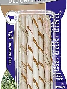 8in1 Delights Twisted Bœuf 10 Bâtonnets pour Chien-Lot de 2