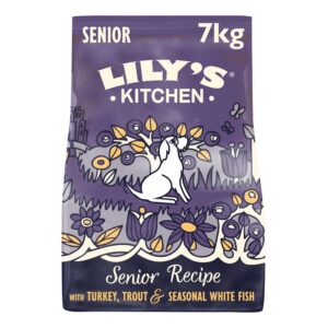 Lily’s Kitchen Fabriqué à partir d’ingrédients naturels Aliments secs pour chiens seniors Dinde et