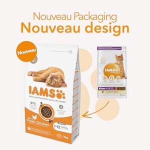 Alternative view of IAMS for Vitality Dry Kitten Food with Fresh Chicken, 3 kg, Packaging may vary