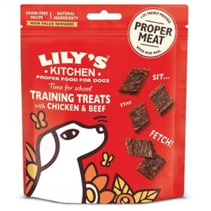 Lily's Kitchen Friandises pour Chiens Poulet et au bœuf - Pack de 8 x 70 g