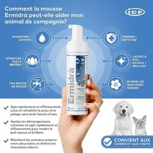 Alternative view of ICF — Ermidrà Mousse Dog & Cat Dry Shampoo — Foam for Cleansing Soothing & Itch Relief — Relieves