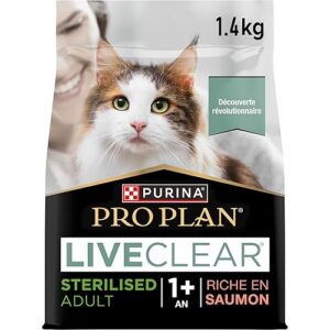 PRO PLAN LIVECLEAR Adulte Stérilisé Saumon 1,4kg