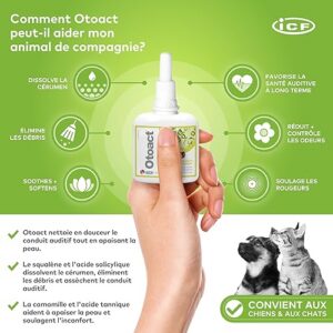 Alternative view of ICF — Otoact — Cat And Dog Ear Cleaner — Dog Ear Drops To Stop Wax Build Up, Head Shaking,