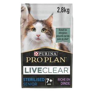 Purina Pro Plan Liveclear Senior Stérilisé - 7+ - Riche En Dinde - 2,8Kg