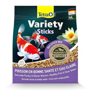 Tetra Pond Variety Sticks – Mélange Complet d’Aliments en Stick pour tous les Poissons de Bassin -