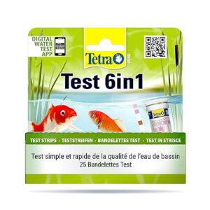 TETRA Pond Test 6in1 - Bandelettes de Tests de l'Eau de Bassin de Jardin - 1 boîte  (25 Bandelettes)