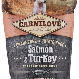 Carnilove Puppy Large Breed - Saumon et Dinde - sans céréales et sans Pommes de Terre