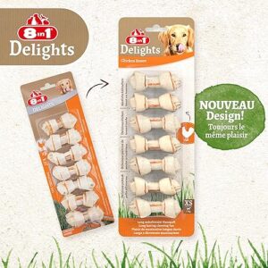 Alternative view of 8in1 Delights XS - Os à Mâcher garnis de poulet pour Chien de Petite Taille - 7 pièces