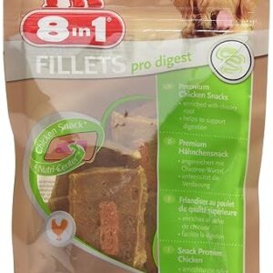 Zolux Fillet Pro Digest Friandises pour Chiens Adultes et Seniors de Grandes Races – Favorise la santé Digestive – Au Poulet – 80g